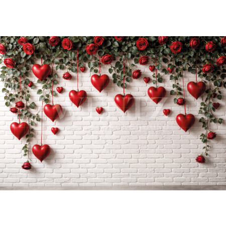 Fabric Photography Background Valentine's Day / Backdrop 8313
