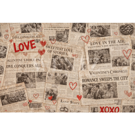 Fabric Photography Background Valentine's Day / Backdrop 8316