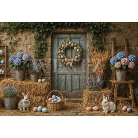 Fabric Photography Background Easter Facade / Backdrop 8045