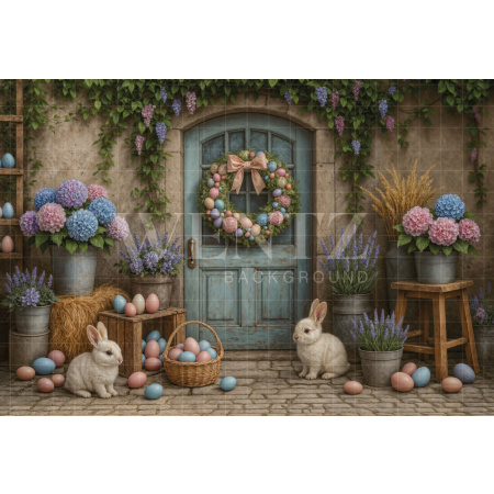 Fabric Photography Background Easter Facade / Backdrop 8046