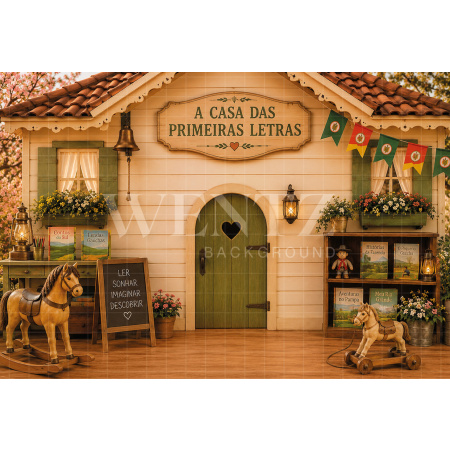 Fabric Photography Background Farm / Backdrop 8647