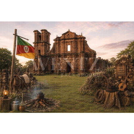 Fabric Photography Background Farm / Backdrop 8655