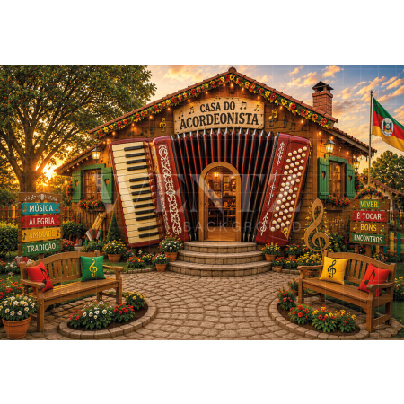Fabric Photography Background Farm / Backdrop 8661