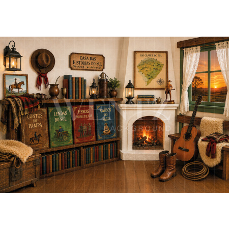 Fabric Photography Background Farm / Backdrop 8665