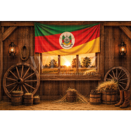 Fabric Photography Background Barn / Backdrop 8657