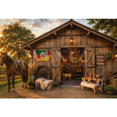 Fabric Photography Background Barn / Backdrop 8659