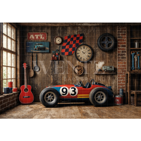 Fabric Photography Background Children's Cars / Backdrop 8321