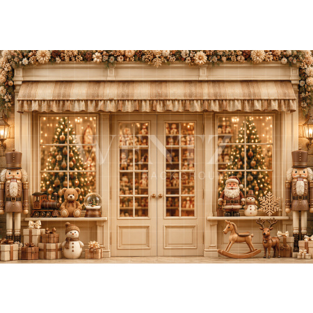 Fabric Photography Background Christmas Store / Backdrop 8836