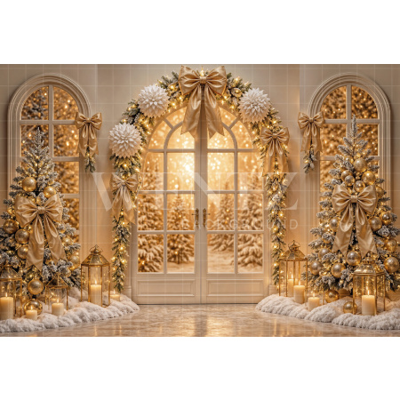 Fabric Photography Background Christmas / Backdrop 8470