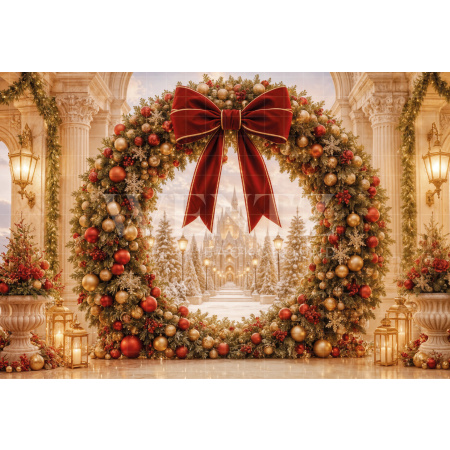 Fabric Photography Background Christmas / Backdrop 8497