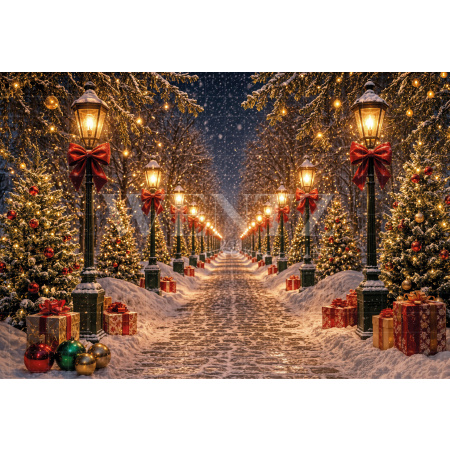 Fabric Photography Background Christmas / Backdrop 8505