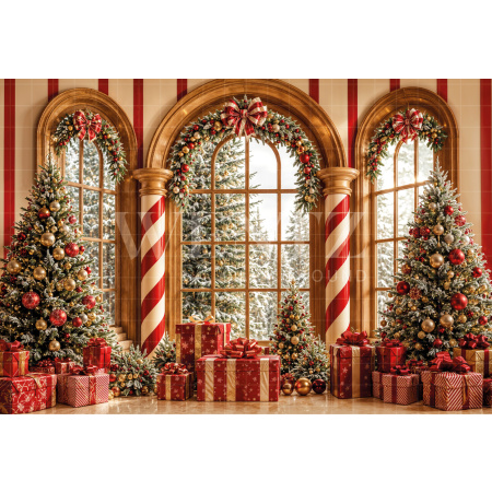 Fabric Photography Background Christmas / Backdrop 8528
