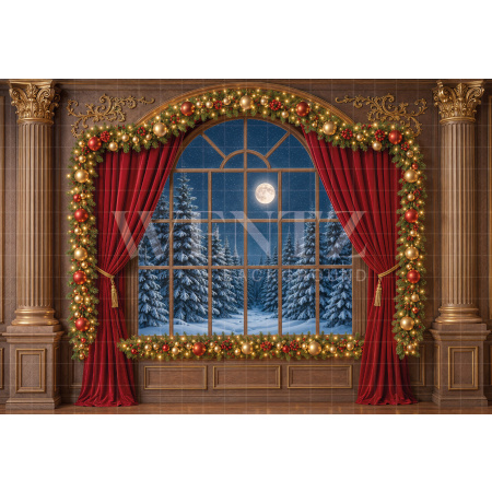 Fabric Photography Background Christmas / Backdrop 8573