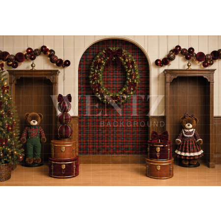 Fabric Photography Background Christmas / Backdrop 8846