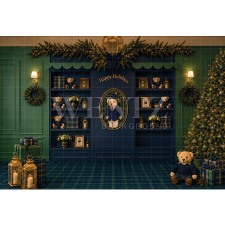 Fabric Photography Background Christmas / Backdrop 8847