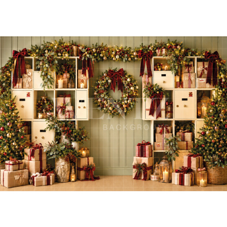 Fabric Photography Background Christmas / Backdrop 8876