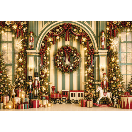 Fabric Photography Background Christmas / Backdrop 8877
