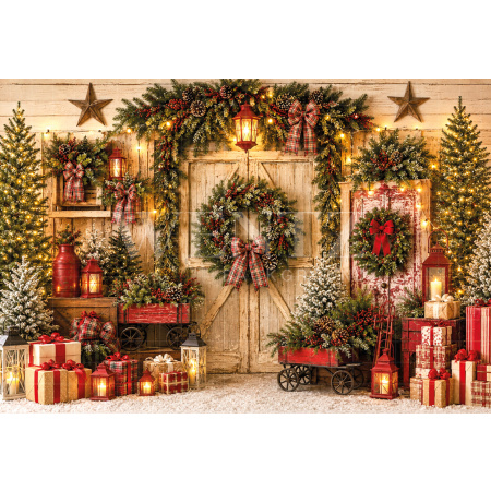Fabric Photography Background Christmas / Backdrop 8878