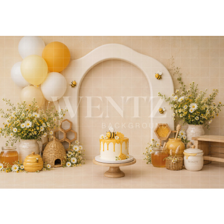 Fabric Photography Background Little Bee Cake Smash / Backdrop 8702