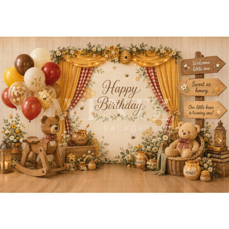 Fabric Photography Background Little Bee Cake Smash / Backdrop 8730