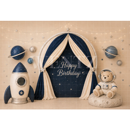 Fabric Photography Background Astronaut Cake Smash / Backdrop 8774
