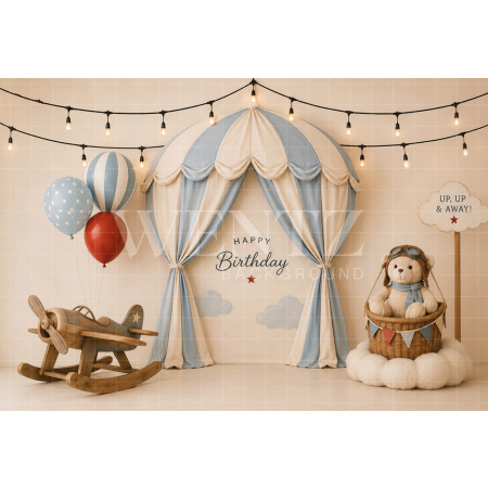 Fabric Photography Background Aviator Cake Smash / Backdrop 8677