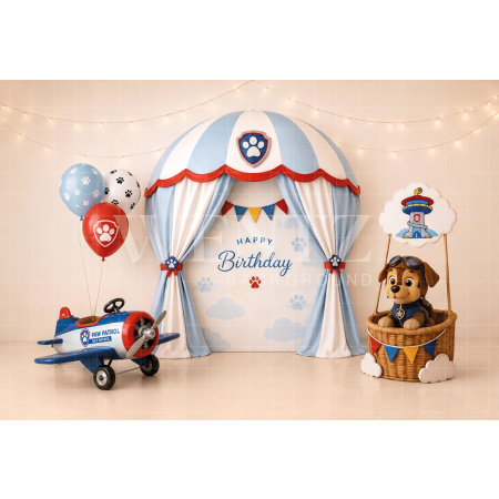 Fabric Photography Background Aviator Cake Smash / Backdrop 8771