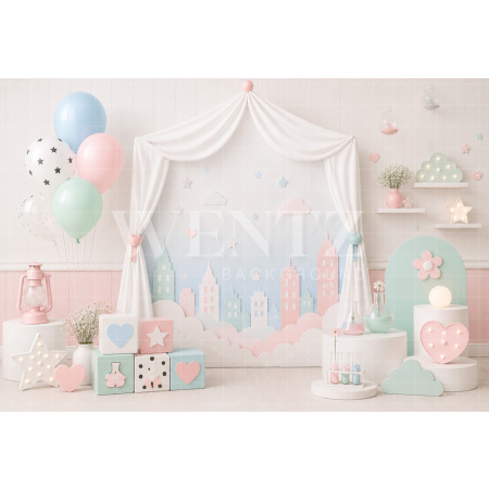 Fabric Photography Background Cake Smash / Backdrop 8735