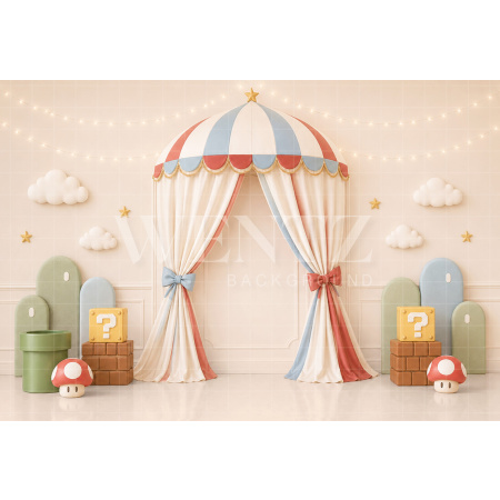 Fabric Photography Background Magic Blocks Cake Smash / Backdrop 8779