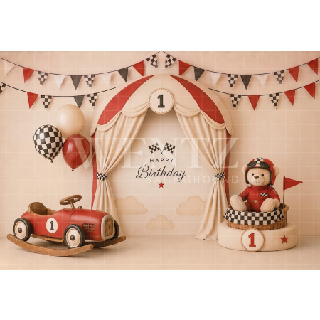 Fabric Photography Background Race Car Cake Smash / Backdrop 8758