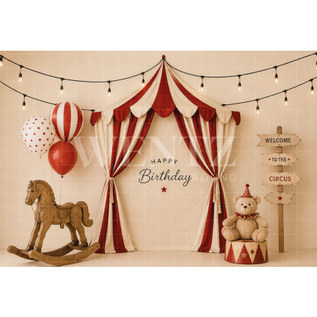 Fabric Photography Background Circus Cake Smash / Backdrop 8667