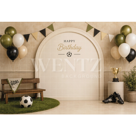 Fabric Photography Background Soccer Cake Smash / Backdrop 8690