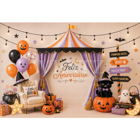 Fabric Photography Background Halloween Cake Smash / Backdrop 8824