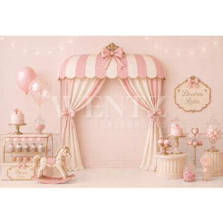 Fabric Photography Background Candy Shop Cake Smash / Backdrop 8780