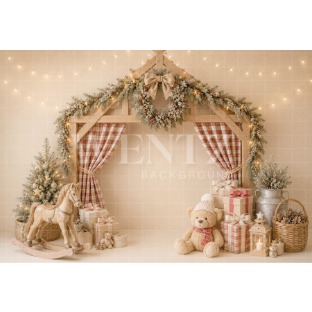 Fabric Photography Background Christmas Cake Smash / Backdrop 8716