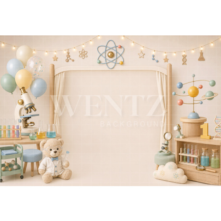 Fabric Photography Background Little Scientist Cake Smash / Backdrop 8791