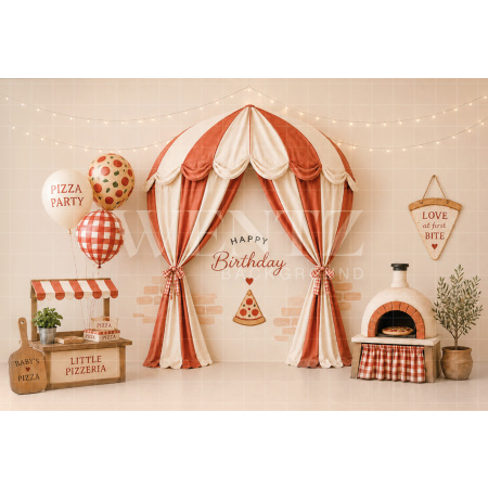 Fabric Photography Background Pizzeria Cake Smash / Backdrop 8768