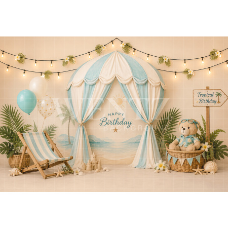 Fabric Photography Background Beach Cake Smash / Backdrop 8761