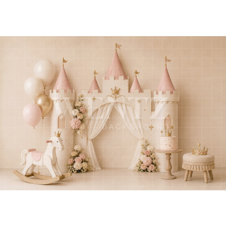 Fabric Photography Background Princess Cake Smash / Backdrop 8692