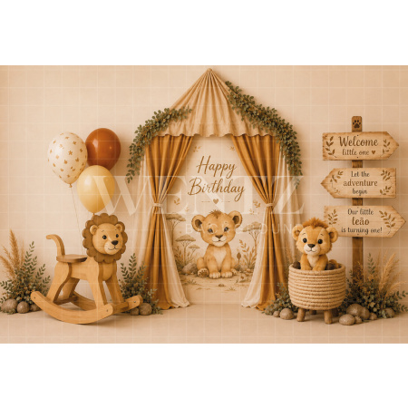 Fabric Photography Background Safari Cake Smash / Backdrop 8724