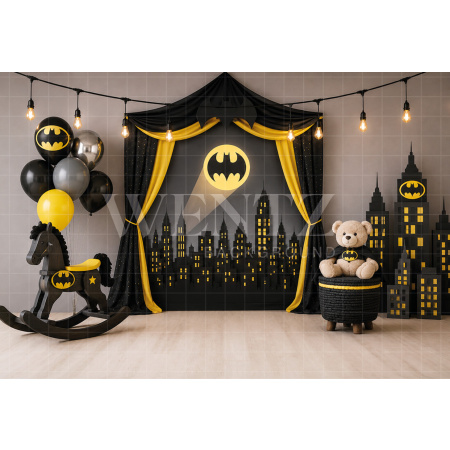 Fabric Photography Background Superhero Cake Smash / Backdrop 8732