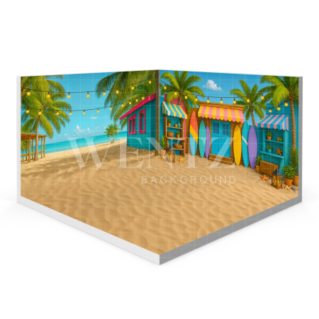 Fabric Photography Background Summer Surf 3D / WTZ197