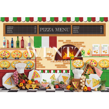 Fabric Photography Background Pizzeria / Backdrop 2286