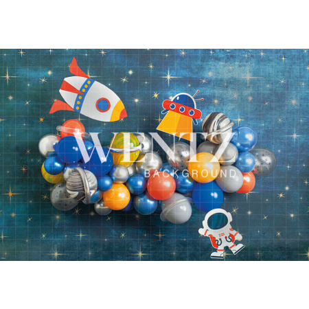 Fabric Photography Background Cake Smash Astronaut / Backdrop 2283
