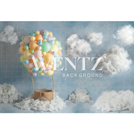 Fabric Photography Background Balloon in the Sky / Backdrop 2290