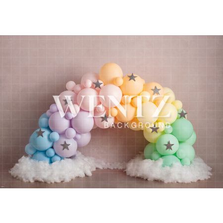 Fabric Photography Background Cake Smash Rainbow / Backdrop 2284