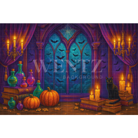Fabric Photography Background Halloween / Backdrop 7619