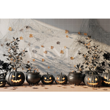 Fabric Photography Background Halloween / Backdrop 7636