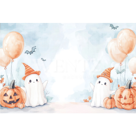 Fabric Photography Background Halloween Ghosts / Backdrop 7638