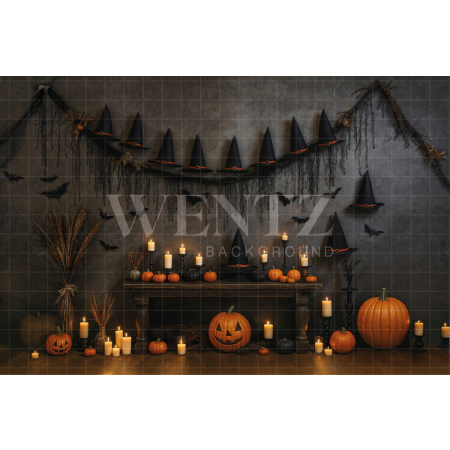 Fabric Photography Background Halloween / Backdrop 7649